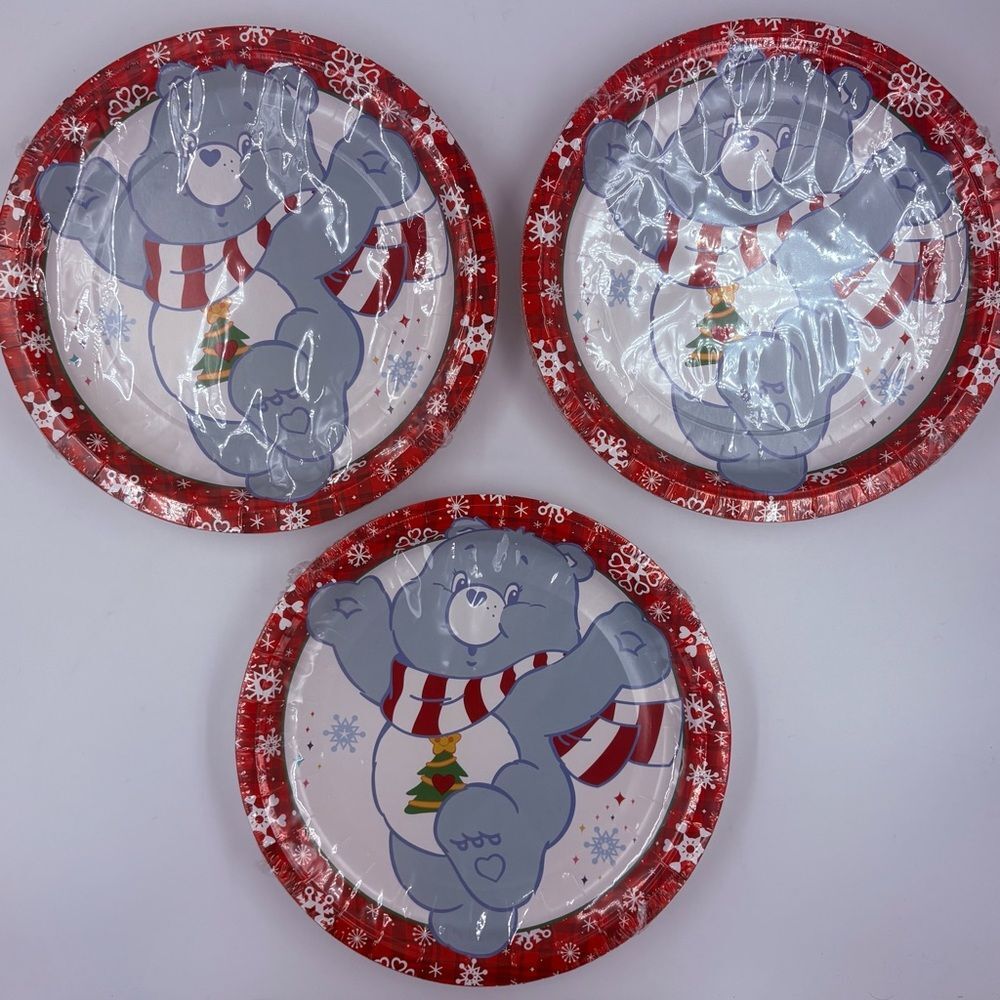 NWT Care Bear Christmas Paper‎ Plates - 3 packs